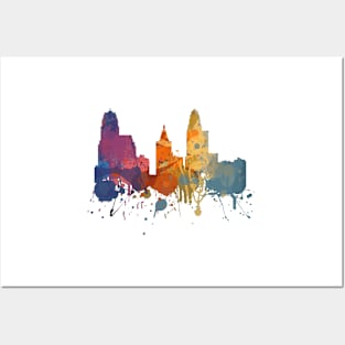 Cincinnati - Painted Skylines Posters and Art